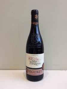 Bottle of Flauzieres Cotes du Rhone red wine