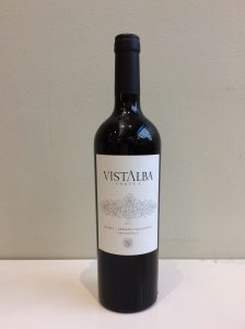 Bottle of Vistalba Malbec red wine
